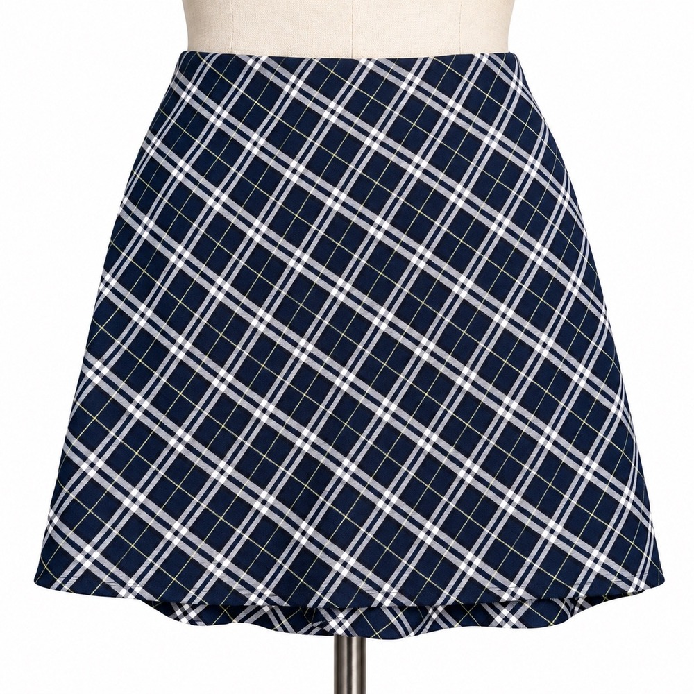 EP Pro Navy Multi Plaid Skort The Cape Golf Athletic Tennis Skirt Size 8 NEW